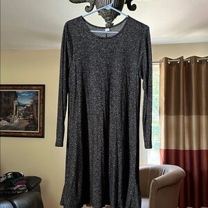 Old Navy Charcoal Long Sleeve Dress